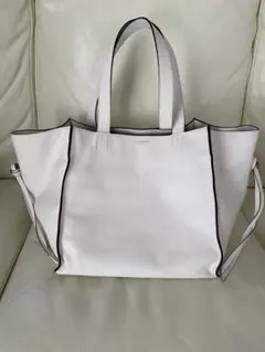 ★未使用美品★J&M DAVIDSON レザートートバッグ　BELLE L 白のサムネイル
