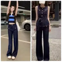 即日発送glance tokyo 同型♡デニムセットアップ♡ M - メルカリ