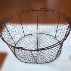 昭和レトロ】ワイヤーバスケット3点セット ネットかご ガーデニング 