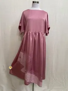 和服リメイク　ギャザーワンピース