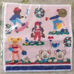 FEILER キャラクター柄 ハンカチ ピンク