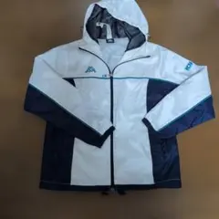 Kappa フード付きジャケット ホワイト/ネイビー