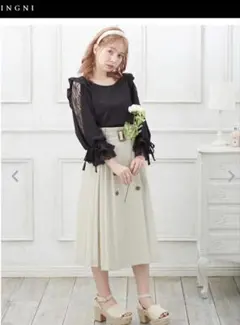 【安い！！】INGNI スカート　上品　プリーツ　透け素材　春アイテム