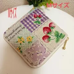 L字ファスナーポーチ　マルチポーチ　フラットポーチ　ハンドメイド