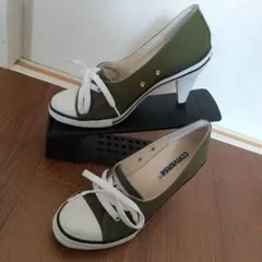 CONVERSE ALL STAR オリーブ スニーカー風ヒール