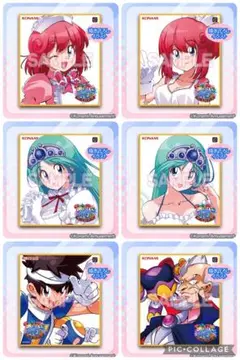 【未開封／匿名】ツインビーくじ／C賞 描き下ろしミニ色紙 全6種コンプセット