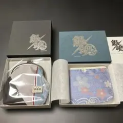 銀魂 銀時 西陣織 がま口 ・ フラット ポーチ 2点セット