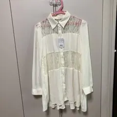 新品　INGNI イング　長袖　　M オーバーブラウス　オフホワイト　お値下げ