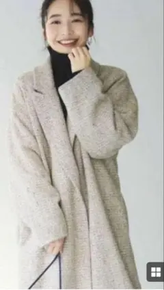 ツイード　ロング　チェスターコート　ベースメントオンライン