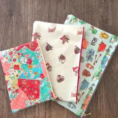 ハンドメイド♡　ラミネートポーチ3点セット
