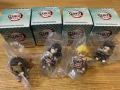 鬼滅の刃 ローソン コンプ　無限列車編 チャーム付きフィギュア 4点セット