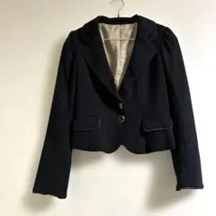 黒 テーラードジャケットM良好、限定商品早いもの勝ち、即日発送可