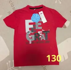 新品 ボーイズ トップバリュ Tシャツ レッド 130cmのサムネイル