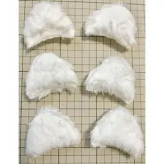 ふわふわ　猫耳パーツ　大きめ　3ペア6個セット