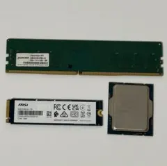 PCパーツセット CPU COREi5-12400F メモ8GB SSD 1TB