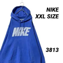 NIKE パーカー XXL ビッグロゴ スウッシュ オーバーサイズ ブルー