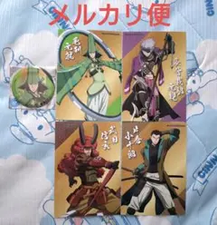 戦国BASARAブロマイド 毛利元就 長曾我部元親 お館様 片倉小十郎 缶