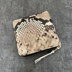 パイソンレザー 二つ折り財布