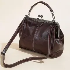 ソフトレザー ラージ キスロック ポータブル ショルダー ィセルフォン バッグ