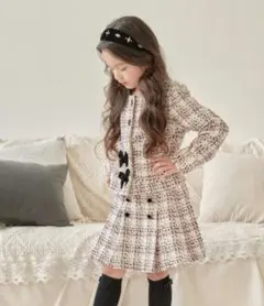 Rora レトロ ツイード スーツ スカート ジャケット 上下セット