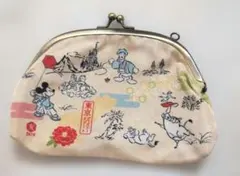 【未使用品】東京ディズニーリゾート　レトロ　お正月デザインがま口ポーチ　2019