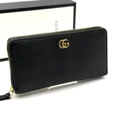 GUCCI グッチ GGマーモント 長財布 レザー ブラック 財布 ブラック 黒のサムネイル