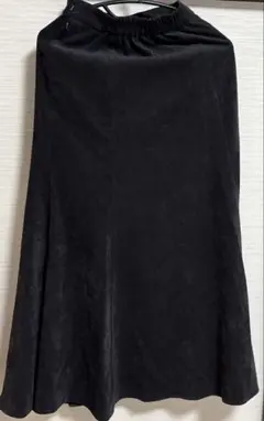 【とんとん様専用】Pageboy 黒 スエード風 フレアロングスカート