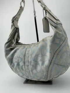y2k COACH signature hobo shoulder blue