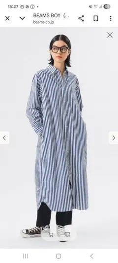 ビームスボーイ　BEAMS BOY 　シャツワンピース　新品　202512月購入