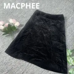 상태좋음 マカフィー コーデュロイスカート 黒 38 M トゥモローランド 秋冬