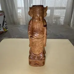 木彫り 寿老人 縁起物 置物 - メルカリ