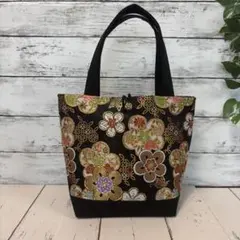 ハンドメイド　ミニトートバッグ　No.896 帯バッグ 帯リメイク