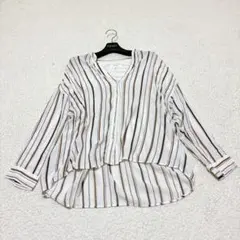 美品☆特価【niko and…】ブラウス 3 ストライプ ナチュラル きれいめ