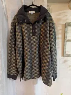 RENOWN レナウン　CHARGE チェック柄長袖セーター　2way