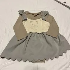 プティマイン　80 ワンピース　ロンパース　秋冬