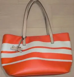 kate spade ストライプトートバッグ オレンジのサムネイル