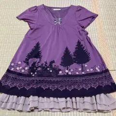 アクシーズ　ファム　アリスデザインの紫色チュニック