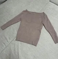 Apuweiser-riche 8分袖リブニット　パール