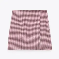 ザラ ZARA 千鳥格子柄バミューダスコート