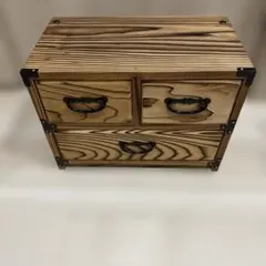 昭和レトロ 木製 引き出し 収納 2段 小物入れ 古民具