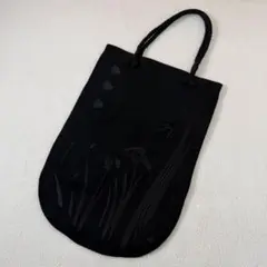 Mame Kurogouchi コード刺繍 ショルダーバッグ 黒 - メルカリ