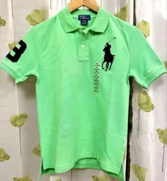【新品タグ付】ポロ ラルフローレン ビッグポニー ポロシャツ 150cm 黄緑