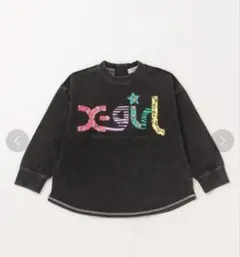 X-girl Stages ロゴケミカル長袖Tシャツ 140cm