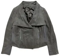 ミチコロンドン やぎ革 デザイン ニット切り替え ダブルライダースジャケット 9