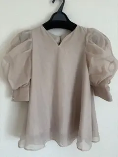 SNIDEL sustainable オーガンジーシースルーブラウス