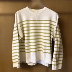 シューラルー　 ストライプ 長袖ニットセーター