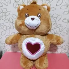 暖心熊閃亮大玩偶3 棕色 心形 玩偶
