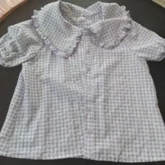 JENNI love 半袖ブラウス 140cm チェック ジェニーラブ