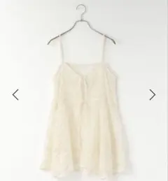 ローリーズファーム 2wayコットンレースミニワンピース アイボリー レース