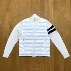美品　モンクレール　ダウンカーディガン　ホワイト　L 3P241